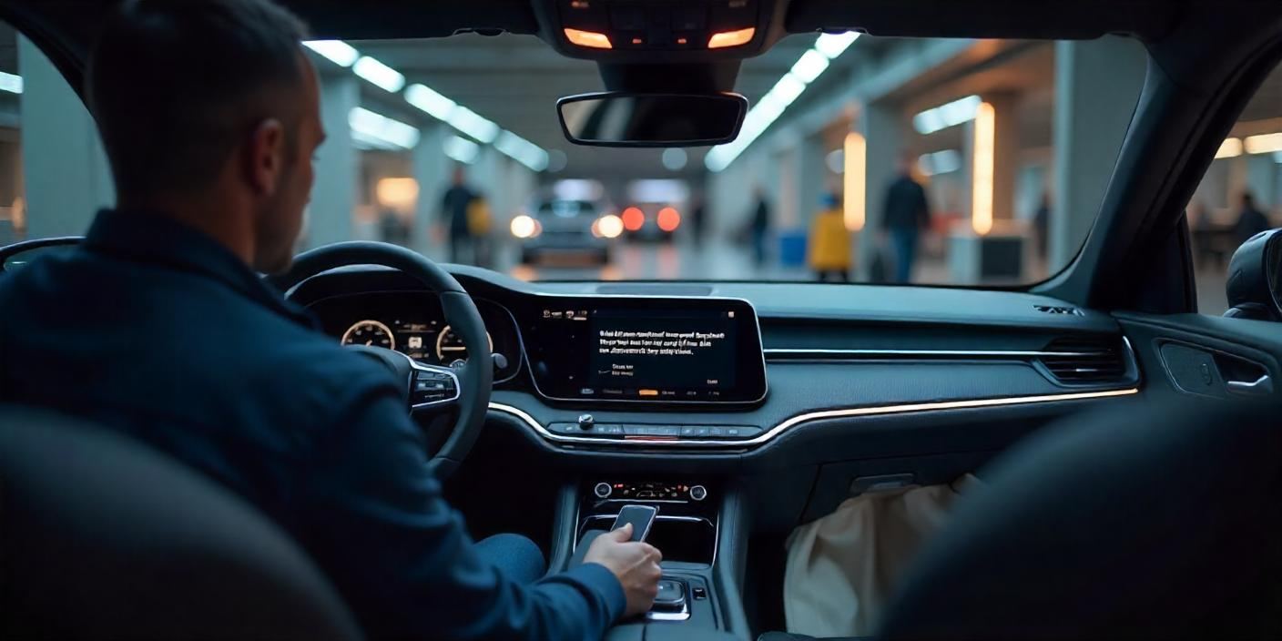 A high-resolution, photo-realistic interior view of a sleek 2024 S60.
